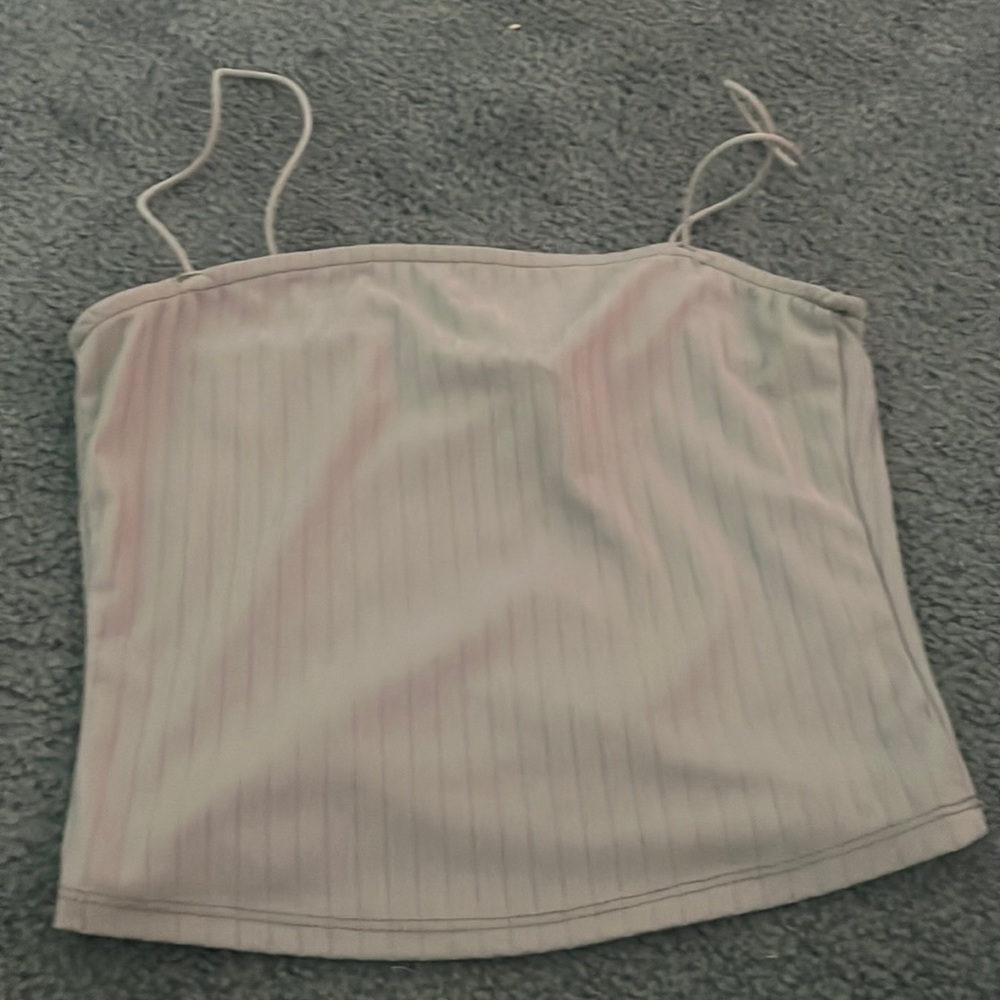 sage green ribbed tank top